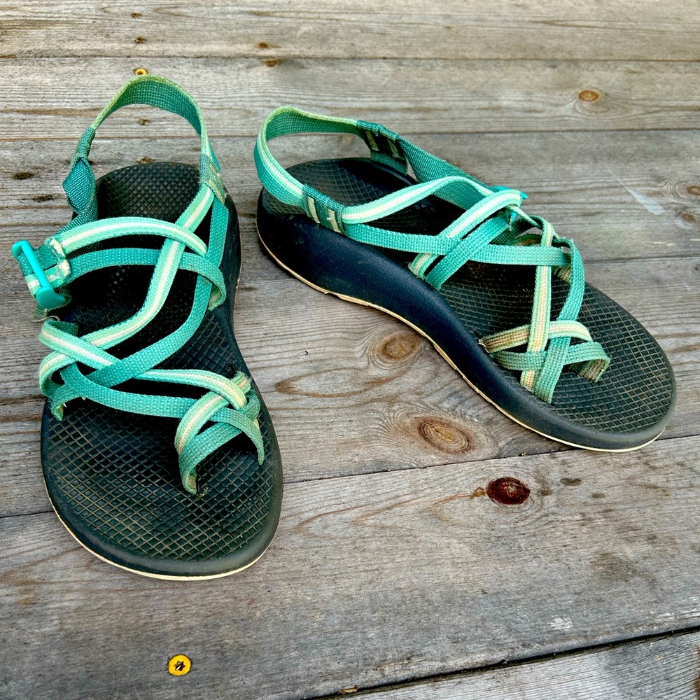 teal chacos